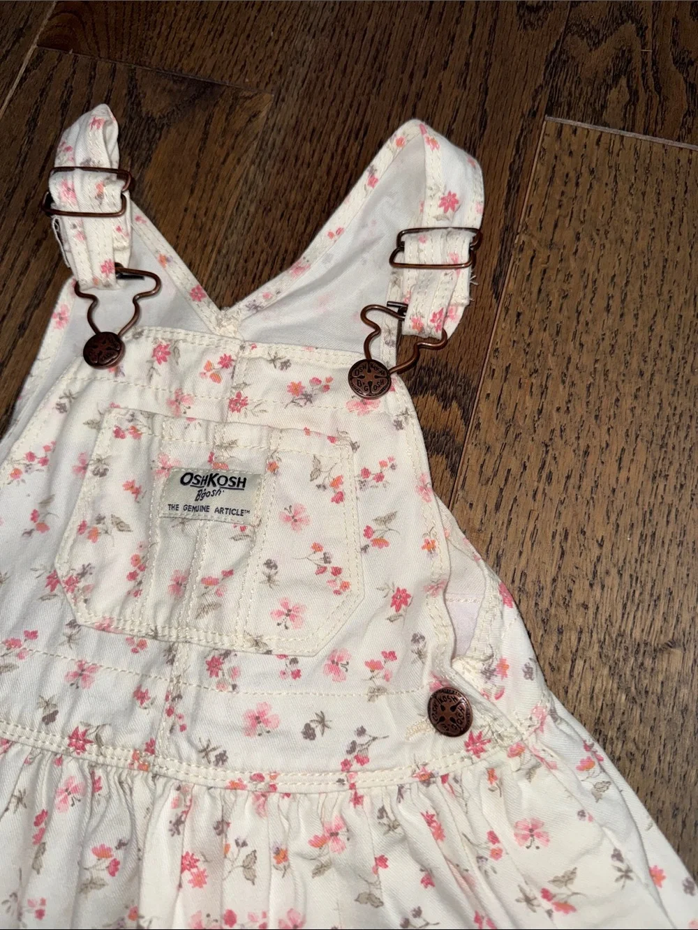 OshKosh B'gosh Cream Dress with Pink Floral Print